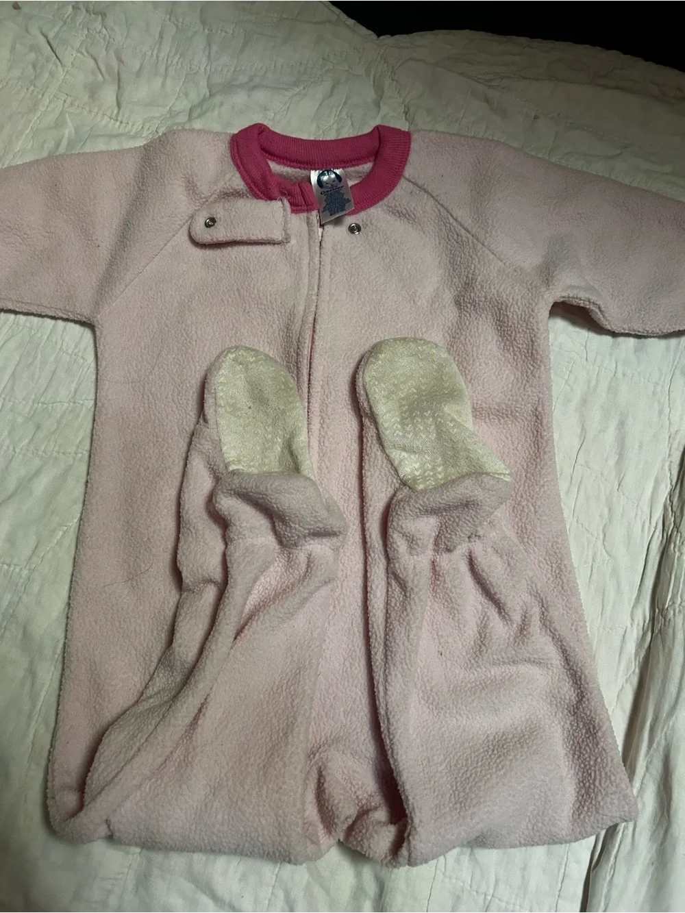 Gerber Pink Fleece Footed Pajama Sleeper Size 24 Months/2T